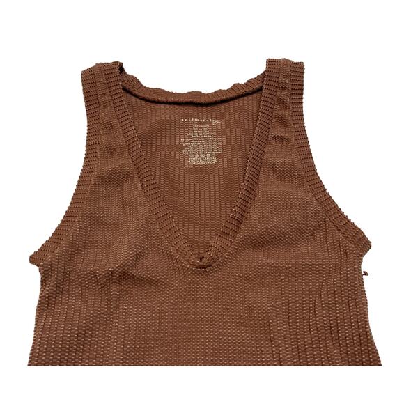 M171 INTIMATELY Free People Women's Crop Tank Top Brown Small - Picture 3 of 4